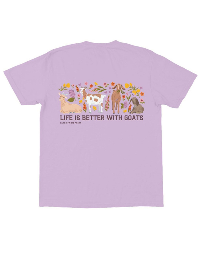 Life Is Better With Goats Tee - Orchid, 3 of 4
