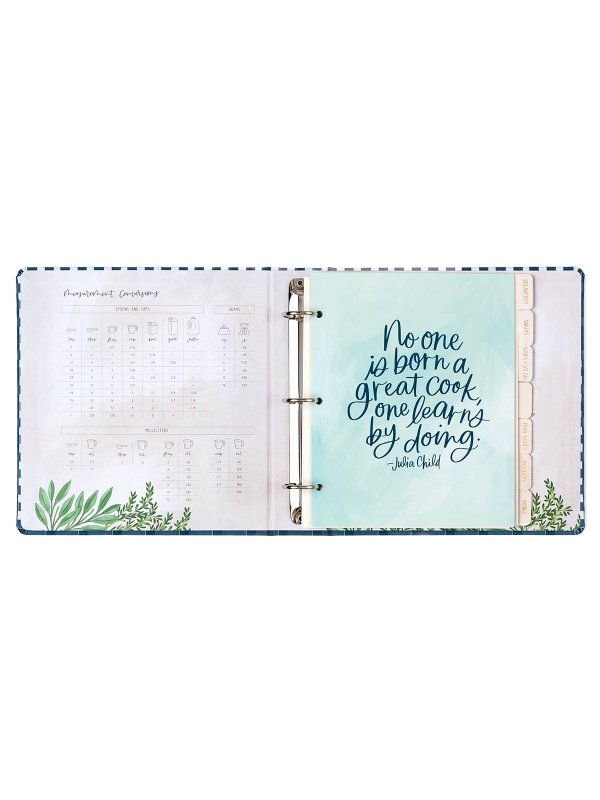 Navy Gingham Petite Recipe Binder, 4 of 11