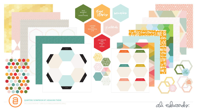 Digital Scrapbooking Kit - Hexagons, 1 of 1