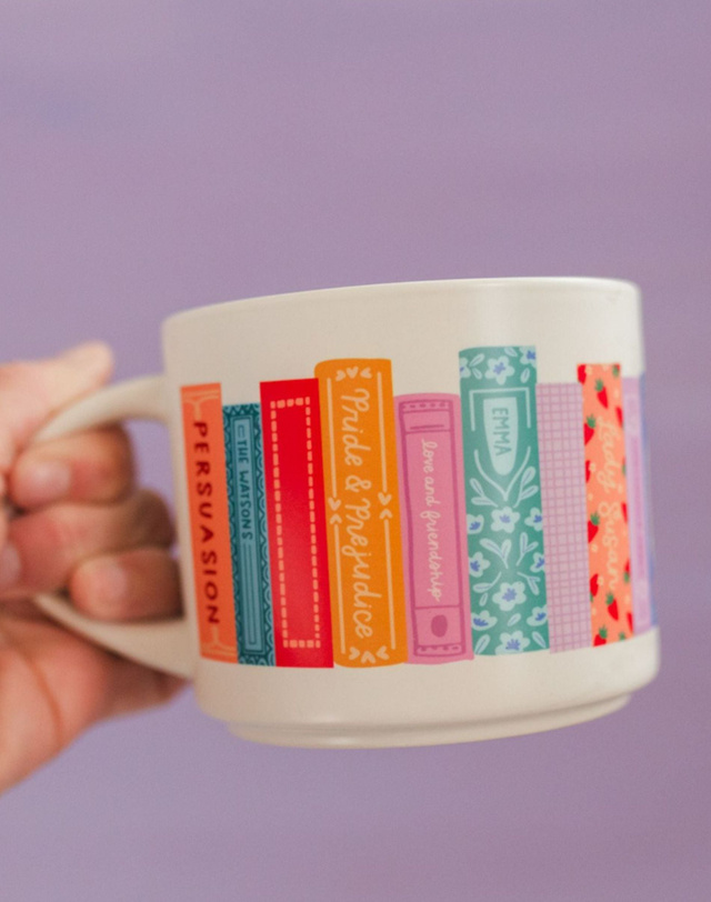 Jane Austen Books Large Ceramic Mug, 1 of 3