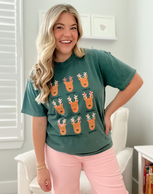 Reindeer Tee - Blue Spruce, 2 of 3