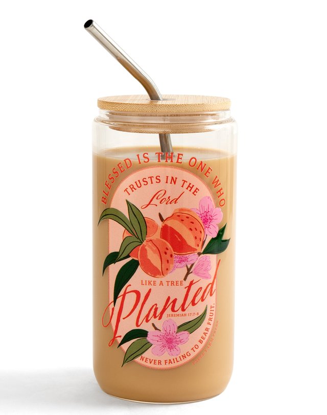 Peach Faith 16oz Glass Can, 6 of 6