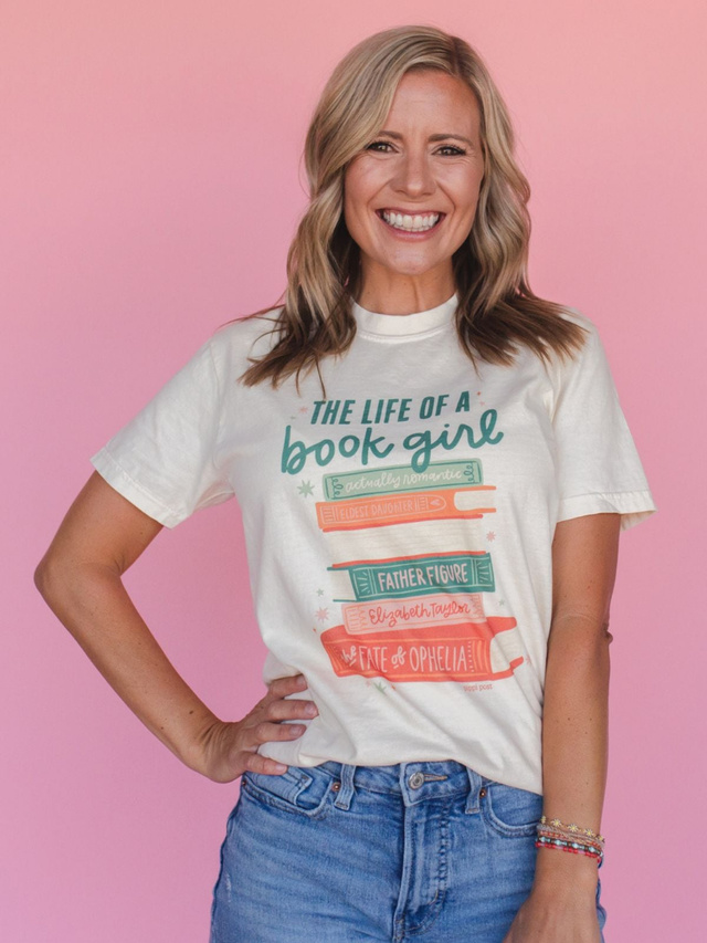 Life of a Book Girl Tee - Ivory, 3 of 4