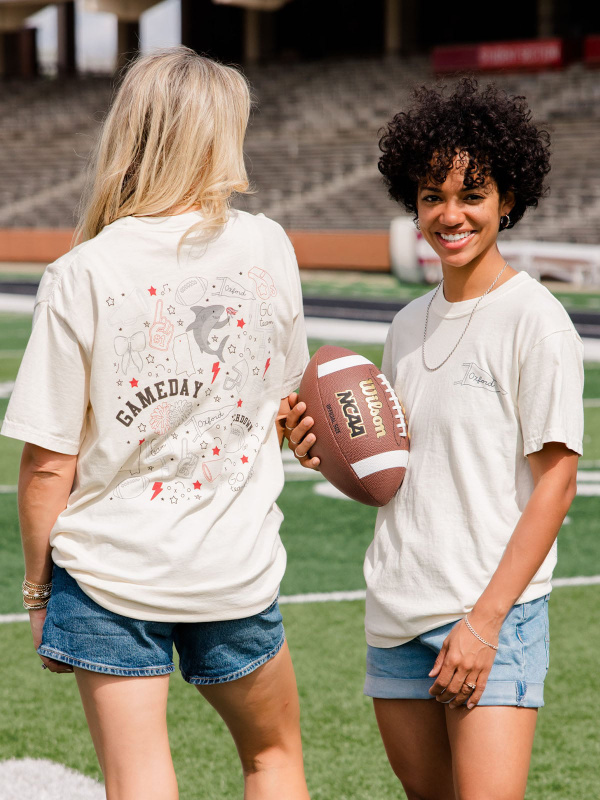 Oxford Football Game Day Tee - Ivory, 3 of 5
