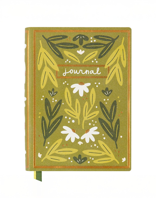 Green Floral 5×7 Lined Softcover Book Journal, 4 of 6