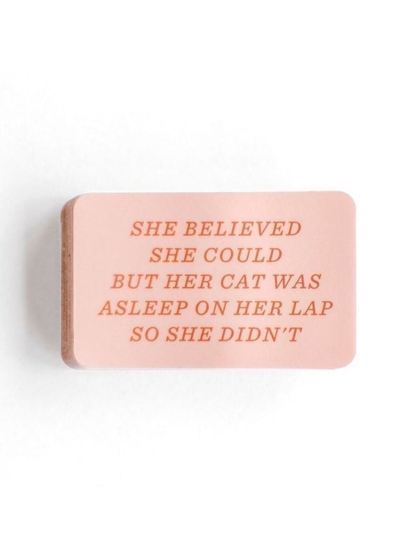 But Her Cat Was Asleep Decal Sticker, 1 of 2