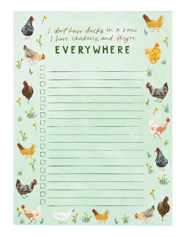 Chicken Meadows 6×8 To Do Notepad, 2 of 2