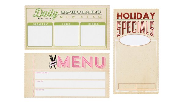 Menu Sticker Set, 1 of 2