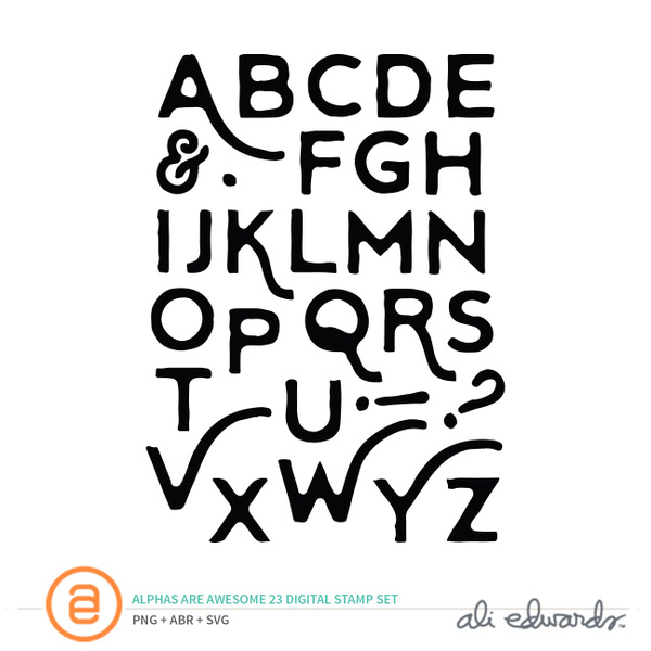 Alphas Are Awesome #23 Digital Stamp Set, 1 of 1