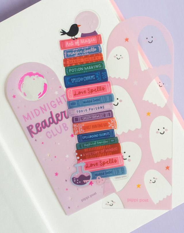 Spooky Book Stack Transparent Bookmark, 2 of 4