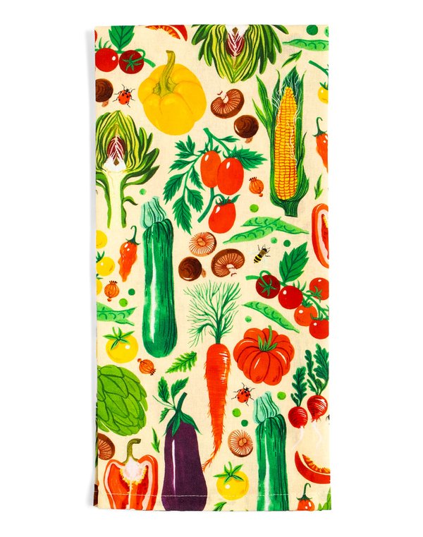Vegetable Farmers Market Tea Towel, 5 of 8