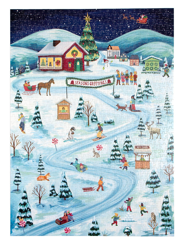Winter Slopes Snowy Scene - 1,000 Piece Jigsaw Puzzle, 4 of 5