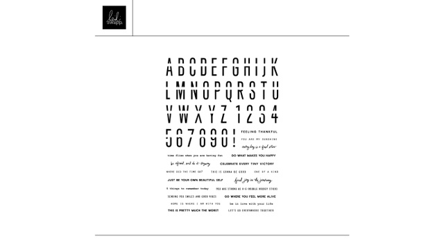 Digital Alpha and Number Phrase Builder 6×8 Stamp Set , 1 of 1