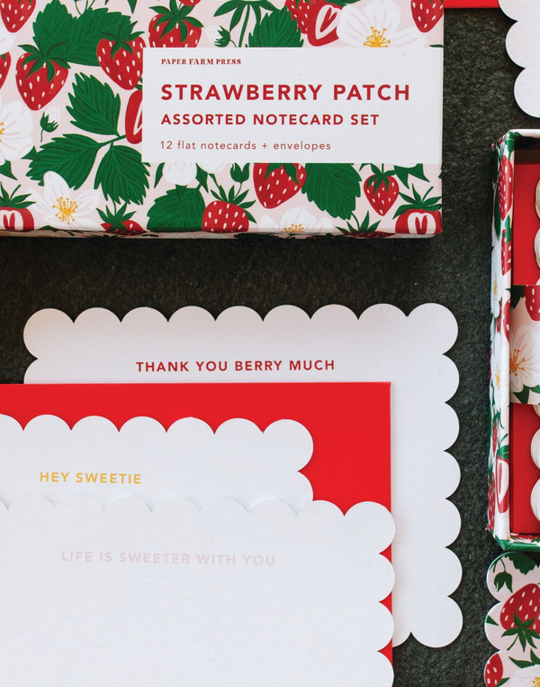 Strawberry Patch Assorted Notecard Set, 5 of 7