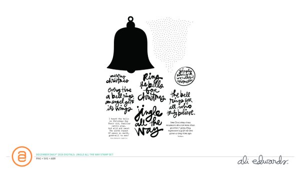 December Daily® 2026 Digital 6×8 Jingle All The Way Stamp Set, 1 of 1
