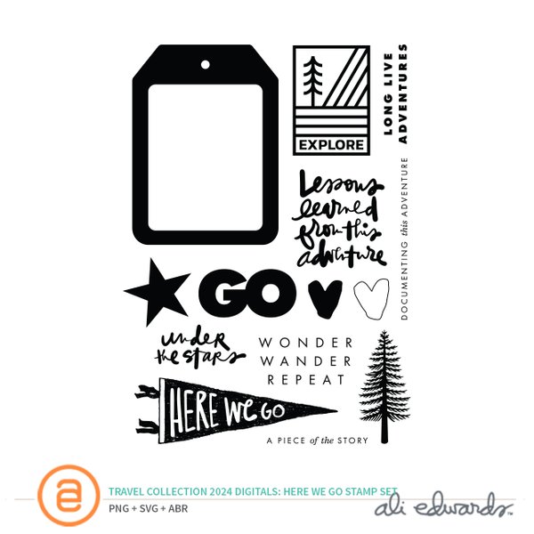 Travel Collection 2024 Here We Go Digital Stamp Set, 1 of 1