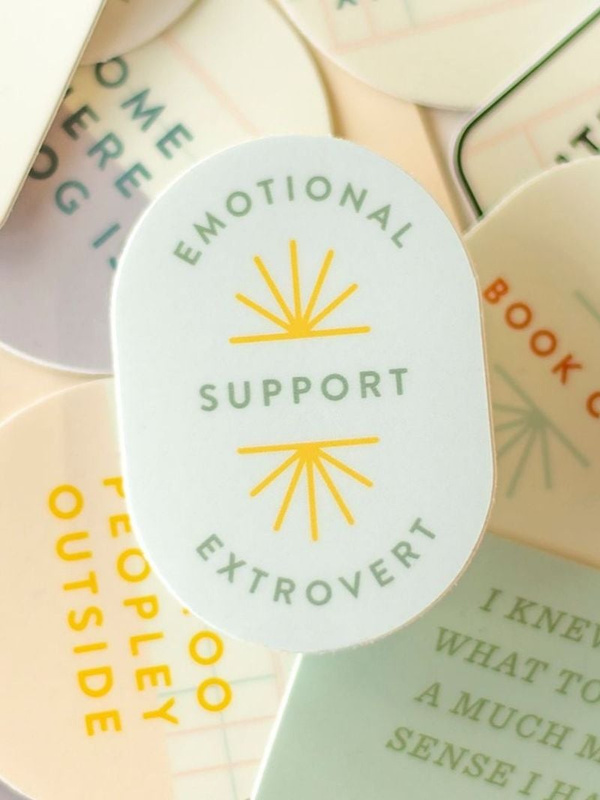 Emotional Support Extrovert Decal Sticker, 2 of 2