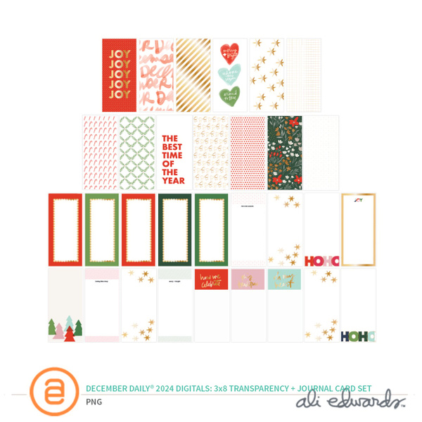 December Daily® 2024 Digital 3×8 Transparency and Journal Card Set, 1 of 1