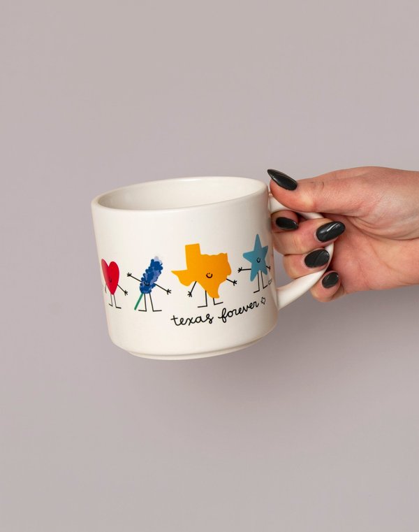 Texas Forever Doodle Friends Mug, 1 of 3