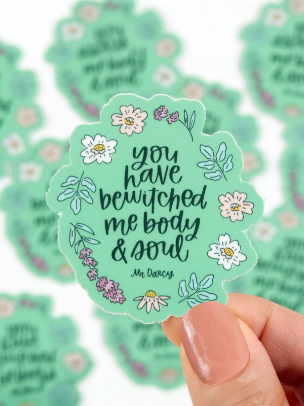 You Have Bewitched Me Pemberley Decal Sticker, 1 of 3