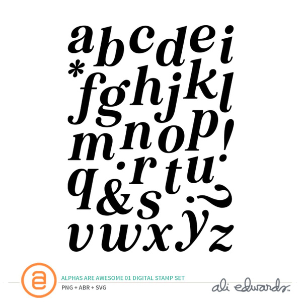 Alphas Are Awesome #1 Digital Stamp Set, 1 of 1
