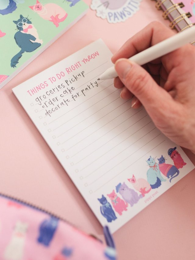 Things To Do Right Meow Cool Cats 4×6 To Do Notepad, 2 of 3
