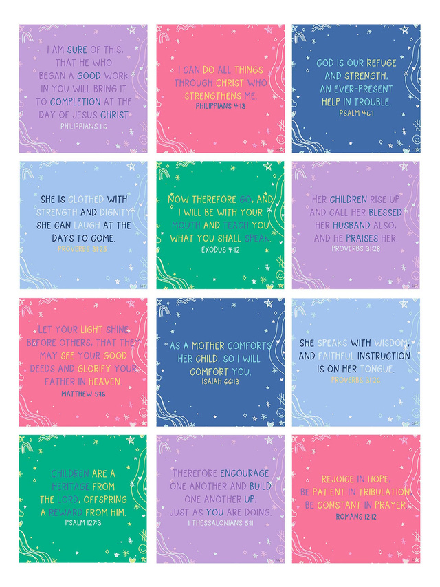 Verses for Mothers – Bible Verse Card Set with Display Stand, 3 of 5