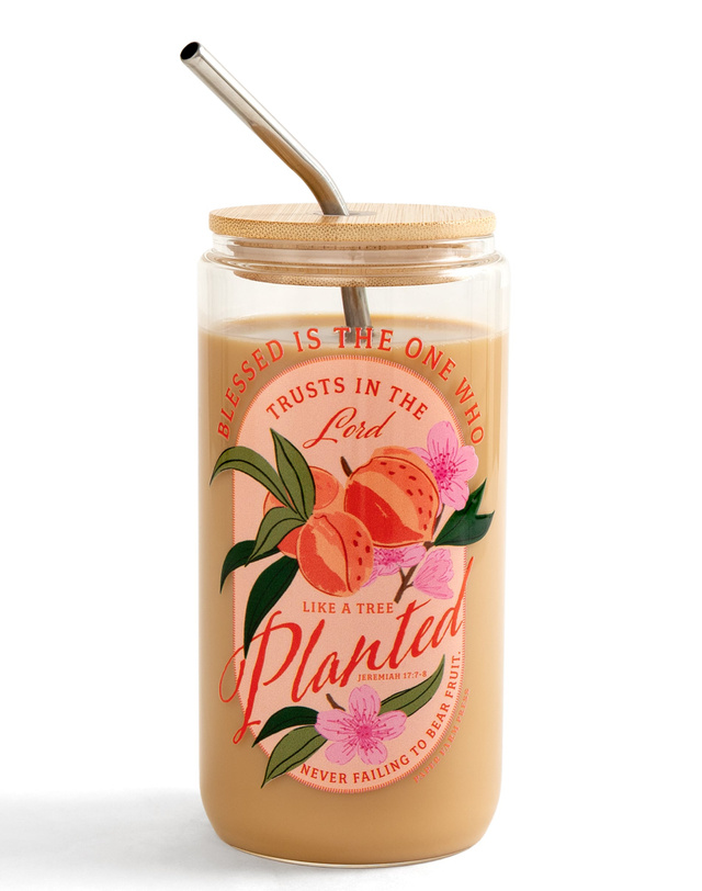 Peach Faith Glass Can, 6 of 6