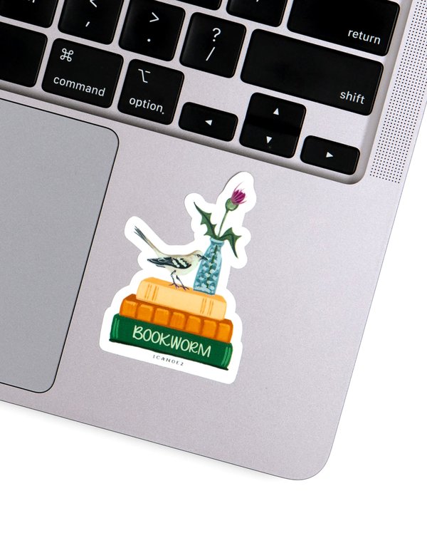 Bookworm Decal Sticker, 2 of 2