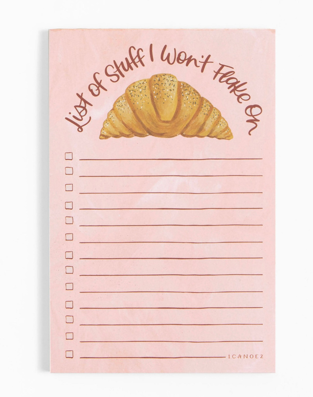 Flaky Croissant To Do Notepad, 1 of 2