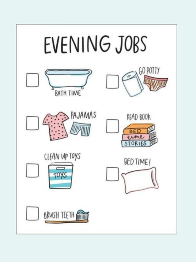 Kids Chore Chart Digital - Morning & Evening Jobs, 3 of 3