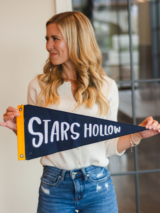 Stars Hollow Pennant Flag Canvas Wall Banner, 1 of 3