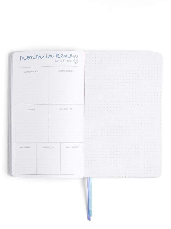 Blue Floral & Bows Petite Planner : 2027 Calendar Year, 12 of 14