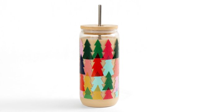 Christmas Tree Glass Can, 4 of 4