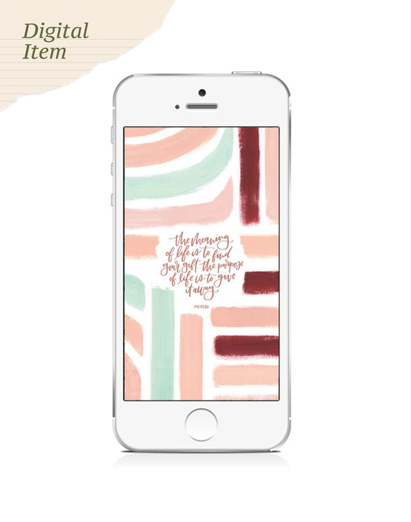 Digital Picasso Quote Mobile Wallpaper, 1 of 1