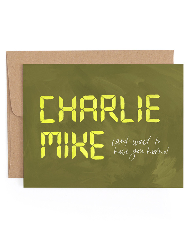 Charlie Mike Greeting Card, 1 of 1