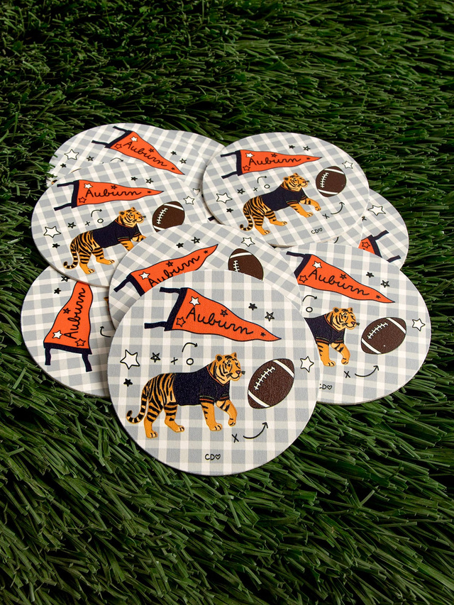 Auburn Football Game Day Paper Coasters - Set of 10, 1 of 3