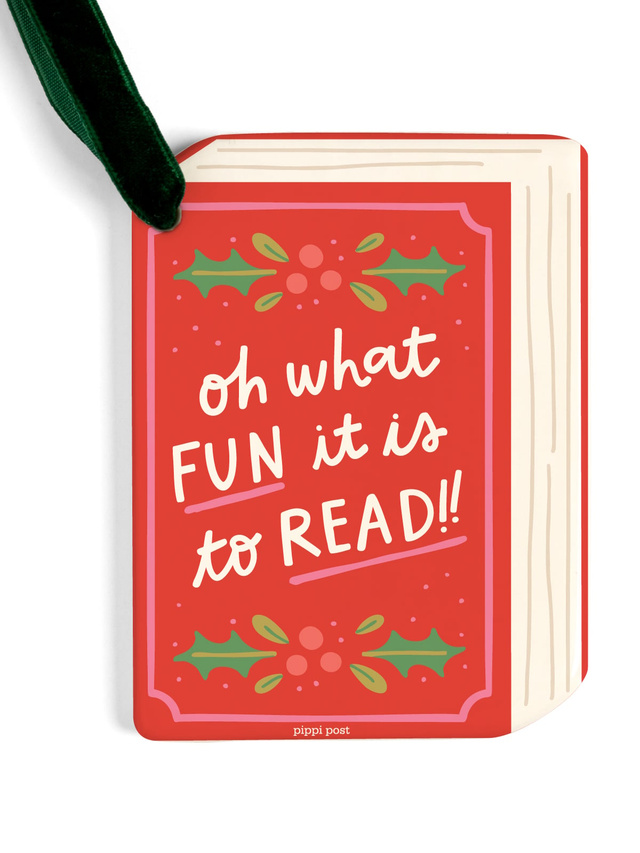 Oh What Fun It Is To Read Christmas Book Ornament, 3 of 3