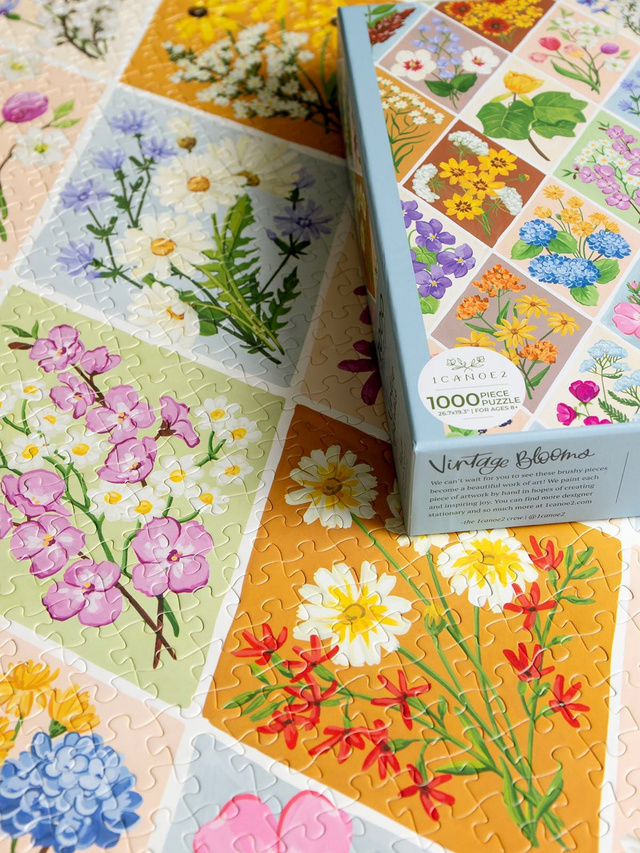 Vintage Blooms - 1,000 Piece Floral Jigsaw Puzzle, 2 of 9