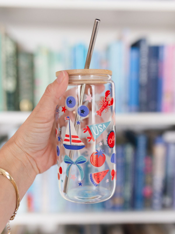 Coastal Americana Glass Can, 2 of 7