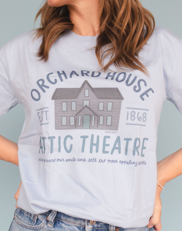 Orchard House Attic Theatre Tee - Hydrangea, 3 of 4