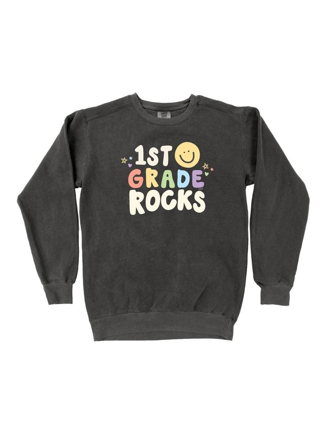 1st Grade Rocks Sweatshirt - Pepper, 1 of 1