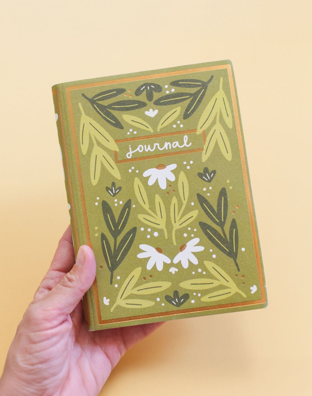 Green Floral 5×7 Lined Softcover Book Journal, 1 of 6