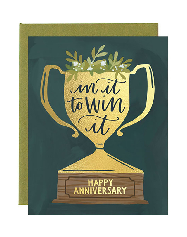 Anniversary Trophy Greeting Card, 1 of 1