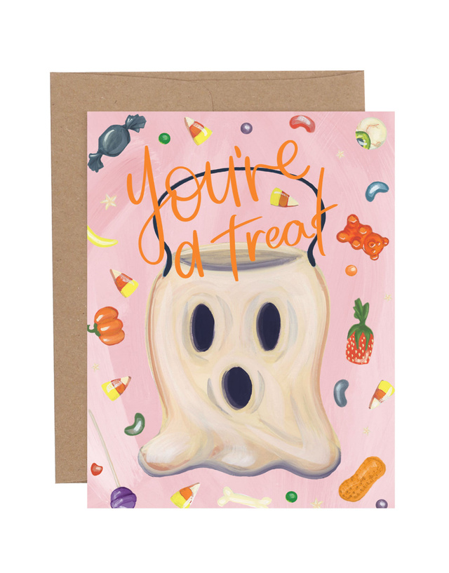 You're A Treat Halloween Greeting Card, 1 of 1