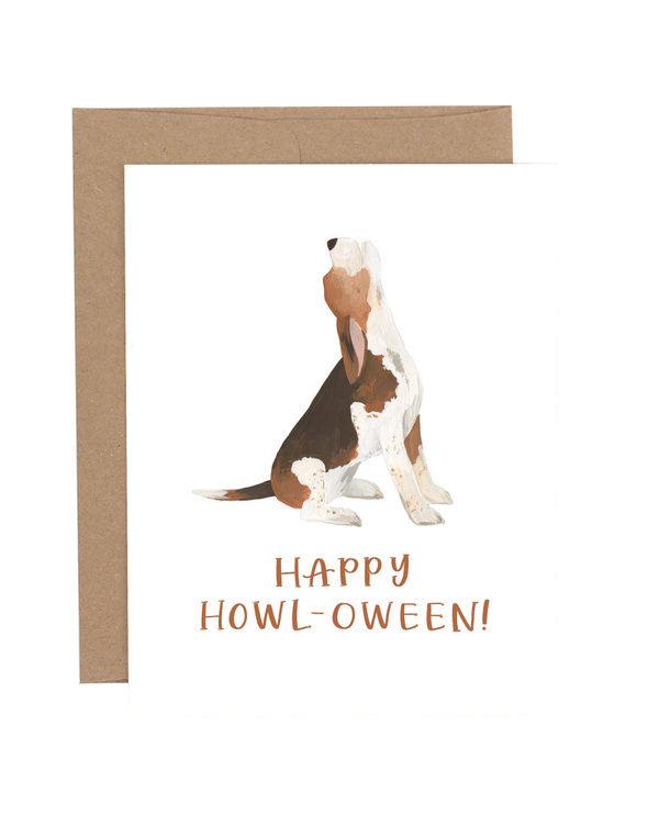 Happy Howl-oween Greeting Card, 1 of 1