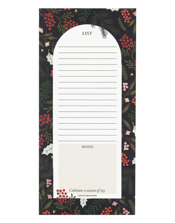 Winter Berries Market List Notepad, 1 of 1