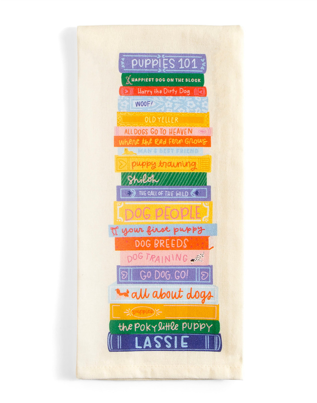 Dog Book Stack Tea Towel, 4 of 4