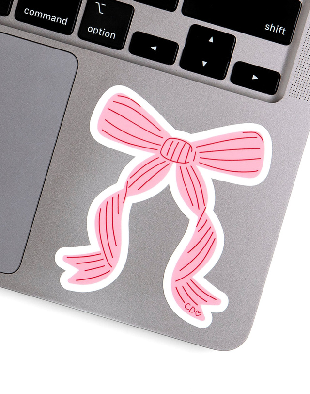 Coquette Frilled Bow Decal Sticker, 3 of 4