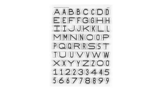 Stamp Set : 6×8 Thick & Thin Alphas & Numbers, 1 of 2